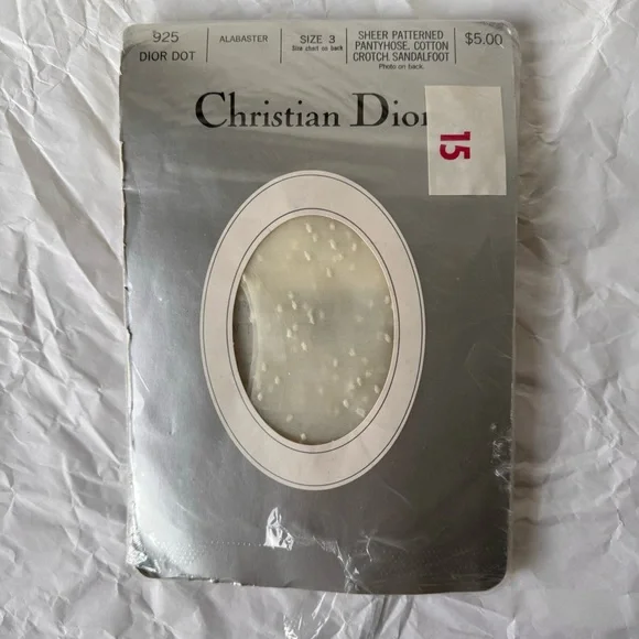 Christian Dior Dot Sheer Patterned Cotton Crotch Alabaster 3 - Picture 7 of 7